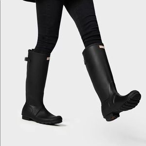 HUNTER original tall adjustable black rain boots